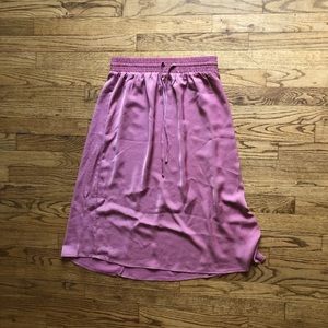 A New Day Satin Midi Skirt